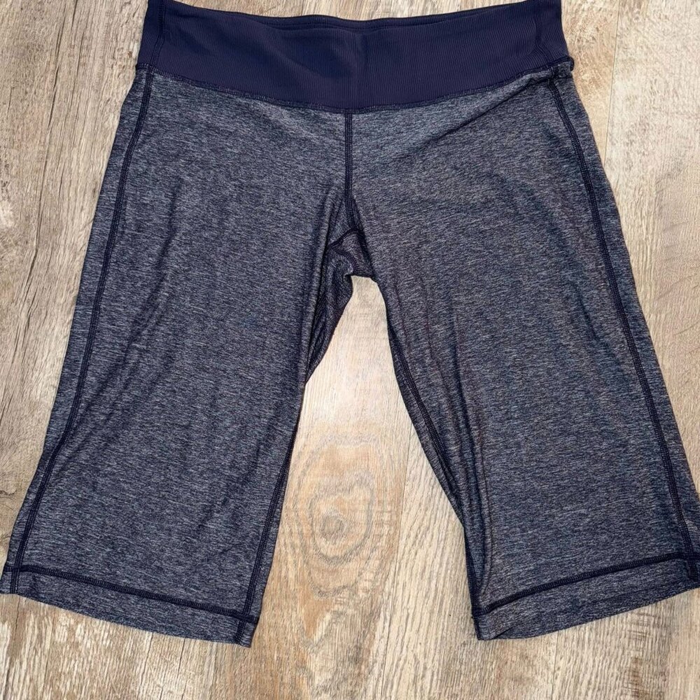Lululemon Navy Heathered Cropped Wide Leg Yoga